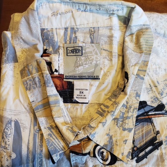 Mens American Fishing Tackle Co. 2X short sleeve button up shirt - Picture 2 of 3